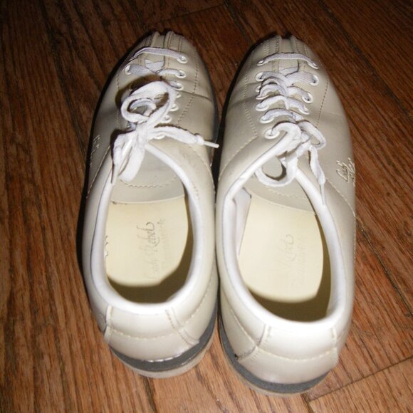 Vintage Lady Rebel Brunswick Women's Bowling Shoes Off White Women's Size 7.5 - Picture 3 of 4